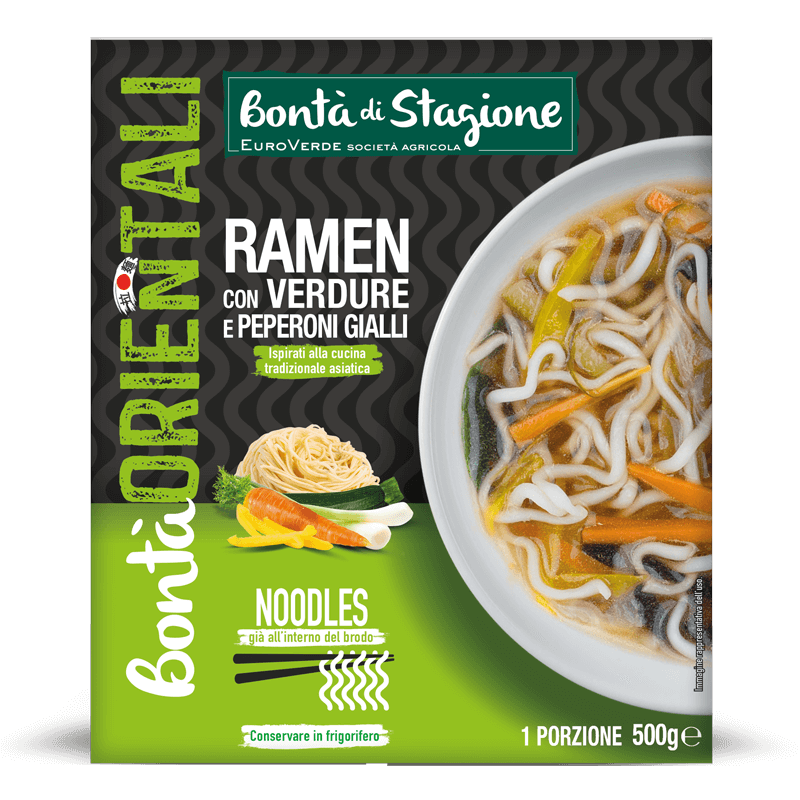 ontà Orientali - Ramen alle verdure con peperoni gialli - Bontà di Stagione