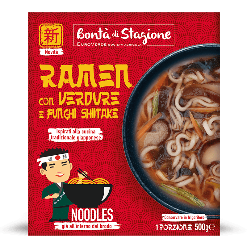 Ramen with vegetables and shiitake mushrooms