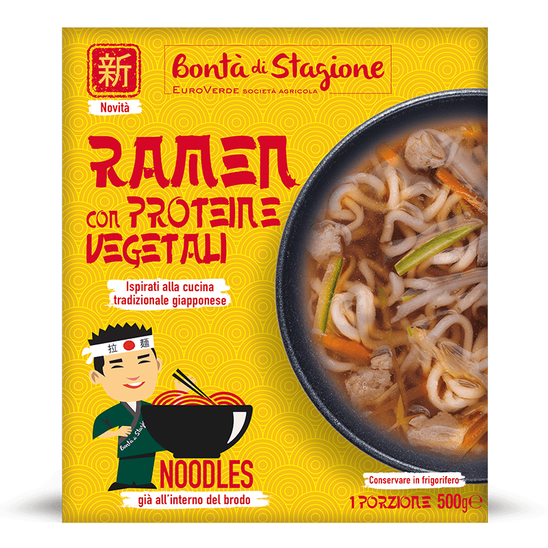 Ramen with vegetable protein