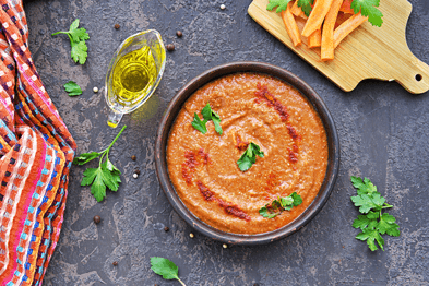 Bucce carote - Zero sprechi - hummus