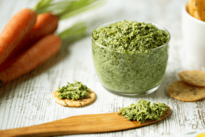 Ciuffi di carota pesto - Zero Sprechi